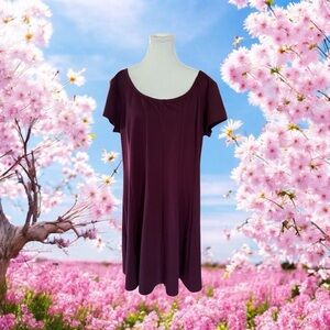 Maurices Relaxed Red Cap Sleeve Midi Dress